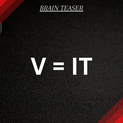 V = IT | Rebus Puzzle with Answer