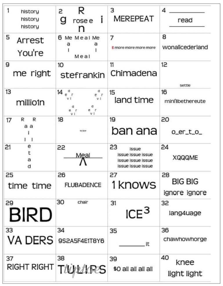 history history history R g rose e i n 40 Rebus Puzzles with Answers