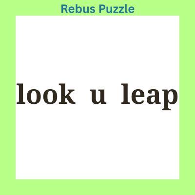 look u leap rebus puzzle answer